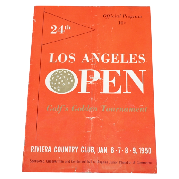 1950 Los Angeles Open at Riviera CC Program - Sam Snead Beat Ben Hogan in Playoff