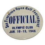 1946 San Francisco Open Golf Tournament at The Olympic Club Officials Badge