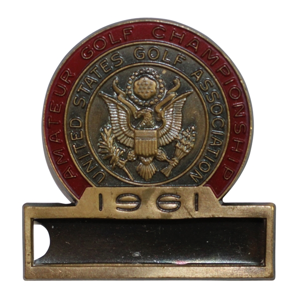 1961 US Amateur at Pebble Beach Contestant Badge - Jack Nicklaus Winner!
