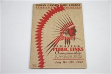 1941 US Public Links at Indian Canyon GC Program, Pairing Sheet, & Contestant Courtesy Tickets Booklet