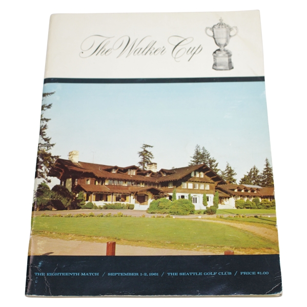1961 The Walker Cup at The Seattle Golf Club Official Program