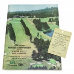 1952 US Amateur at Seattle G&CC Official Program with Signed Ticket by Winner Jack Westland & Runner-Up Mengert JSA ALOA