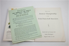 1952 US Amateur at Seattle G&CC Official Program with Signed Ticket by Winner Jack Westland & Runner-Up Mengert JSA ALOA
