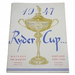 1947 Ryder Cup Matches at Portland Golf Club Official Program - Great Condition