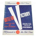 1942 Battle for Victory Ryder Cup Team vs Hagen Challenger Team at Oakland Hills Program - Rare