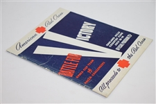1942 Battle for Victory Ryder Cup Team vs Hagen Challenger Team at Oakland Hills Program - Rare