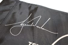 Tiger Woods Signed 'Tee it up with Tiger Woods' Black Flag - 2006 Retailer Outing JSA ALOA