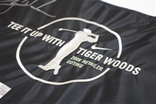 Tiger Woods Signed 'Tee it up with Tiger Woods' Black Flag - 2006 Retailer Outing JSA ALOA