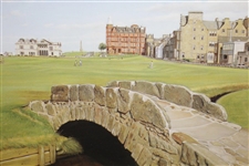 Old Course St. Andrews Print Signed by Artist Graeme Baxter - Framed