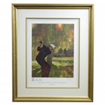 Gary Player Signed WGHoF Going for it all - PGA 1972 20/600 Print by Bernie Fuchs JSA ALOA