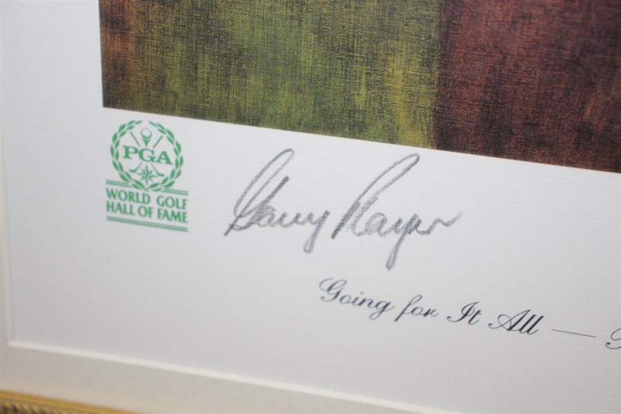 Gary Player Signed WGHoF 'Going for it all - PGA 1972' 20/600 Print by Bernie Fuchs JSA ALOA