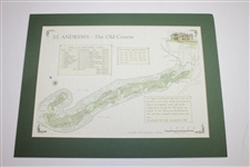 'St. Andrews - The Old Course' & 'Turnberry - The Ailsa Course' Alba Cartographics Matted Prints