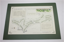 'St. Andrews - The Old Course' & 'Turnberry - The Ailsa Course' Alba Cartographics Matted Prints
