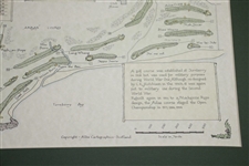 'St. Andrews - The Old Course' & 'Turnberry - The Ailsa Course' Alba Cartographics Matted Prints