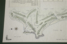 'St. Andrews - The Old Course' & 'Turnberry - The Ailsa Course' Alba Cartographics Matted Prints