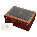 1999 Ryder Cup at Brookline Stuart Kern Wood with Leather Ltd Humidor - Excellent Condition