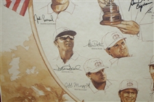 1999 Ryder Cup at Brookline United States Team Poster Signed by Captain Ben Crenshaw JSA ALOA