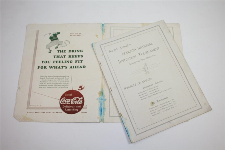 1935 Augusta National 2nd Annual Invitation (Masters) Tournament Program
