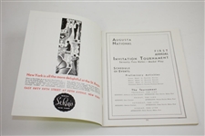 1934 'Augusta Invitational' Masters Tournament Reproduction Program
