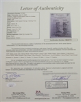 1941 Hagen's PGA Ryder Team vs Bobby Jones' Challenge Team at Detroit GC Signed Pairings Sheet JSA FULL #BB45770
