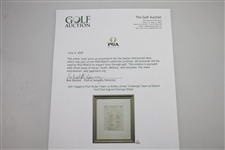 1941 Hagen's PGA Ryder Team vs Bobby Jones' Challenge Team at Detroit GC Signed Pairings Sheet JSA FULL #BB45770
