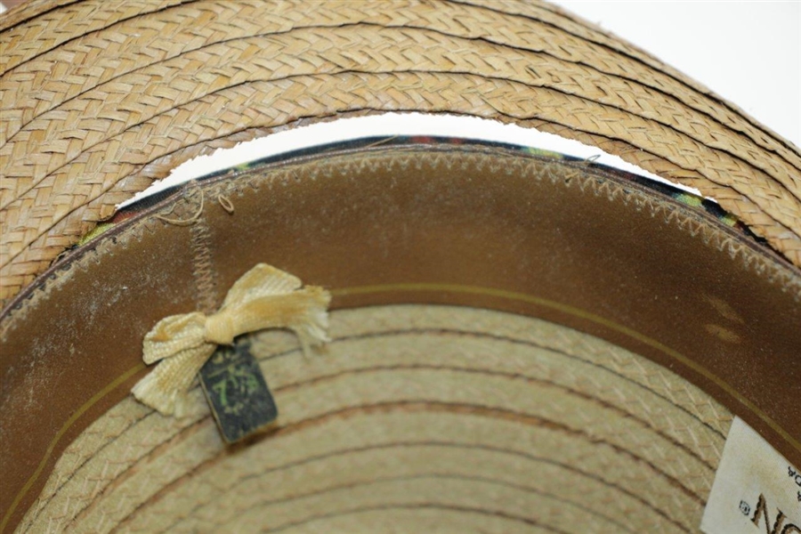 Sam Snead Personal Custom Stetson Straw Hat - Size 7 1/8