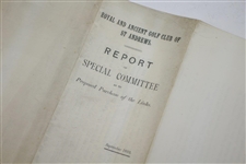 1893 Royal & Ancient Golf Club of St. Andrews Report of Special Committee to Propose Purchase of Links