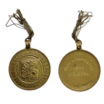 1933 Ryder Cup Match PGA 9k Gold Medal Awarded To Leo Diegel - Awarded By Prince of Wales