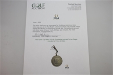 1933 Ryder Cup Match PGA 9k Gold Medal Awarded To Leo Diegel - Awarded By Prince of Wales