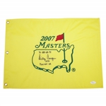 Billy Casper Signed 2007 Masters Flag with Round Scores, Year, & Playoff Score JSA FULL #Z70949