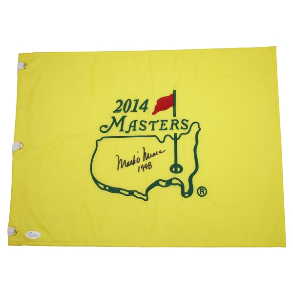 Mark OMeara Signed 2014 Masters Embroidered Flag with 1998 JSA #M42450