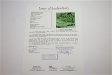 Jordan Spieth Signed Full Signature 2015 Masters Embroidered Flag JSA FULL #Z50685
