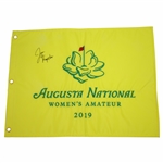 Jennifer Kupcho Signed 2019 Augusta National Womens Amateur Embroidered Flag JSA ALOA