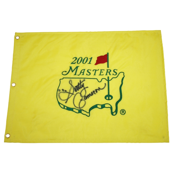 Scotty Cameron Signed 2001 Masters Embroidered Flag JSA ALOA
