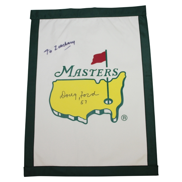 Doug Ford Signed Undated Masters Garden Flag with '57' & Personalization JSA ALOA