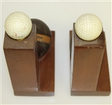 Classic Wright & Ditson Club Head Bookends with Golf Balls