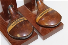 Classic Wright & Ditson Club Head Bookends with Golf Balls