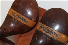 Classic Wright & Ditson Club Head Bookends with Golf Balls