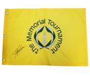 Hideki Matsuyama Signed Undated Memorial Tournament Embroidered Flag JSA ALOA