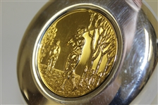 The Association of Golf Writers Whiskey Flask Trophy Gift - Engraved 1990