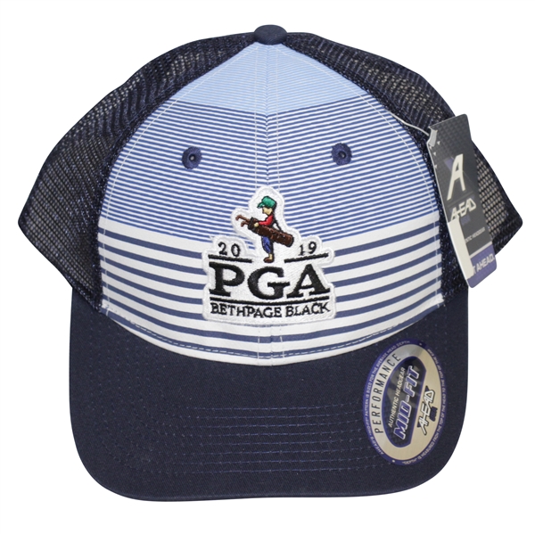 2019 PGA Bethpage Black Striped Performance Mesh Hat w/ Tags - Koepka Win