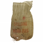 Vintage "Spalding Wood Tees" Canvas Golf Tee Bag - Crist Collection
