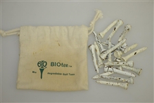 Vintage BIOtee Biodegradable Golf Tees Canvas Bag - Crist Collection