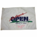 Seve Ballesteros & others Signed Classic Los Angeles Open Golf Flag JSA ALOA