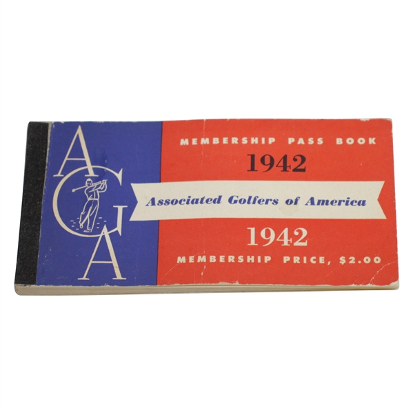 1942 Associated Golfers of America Membership Passbook - Chicago Courses Info - Seldom Seen