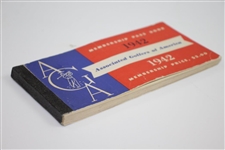 1942 Associated Golfers of America Membership Passbook - Chicago Courses Info - Seldom Seen