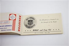 1942 Associated Golfers of America Membership Passbook - Chicago Courses Info - Seldom Seen