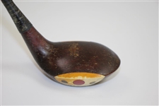 Circa 1930's Fancy Face Driver by Harry C. Lee with Matching Backing Weight - Steel Shaft