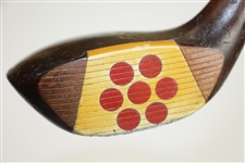Circa 1930's Fancy Face Driver by Harry C. Lee with Matching Backing Weight - Steel Shaft