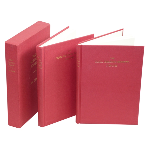 200 Years The Crail Golfing Society 1786-1936 & 1936-1986 Deluxe Books in Slipcover